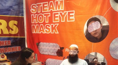 Look! Customer are enjoying the steam hot eye mask!